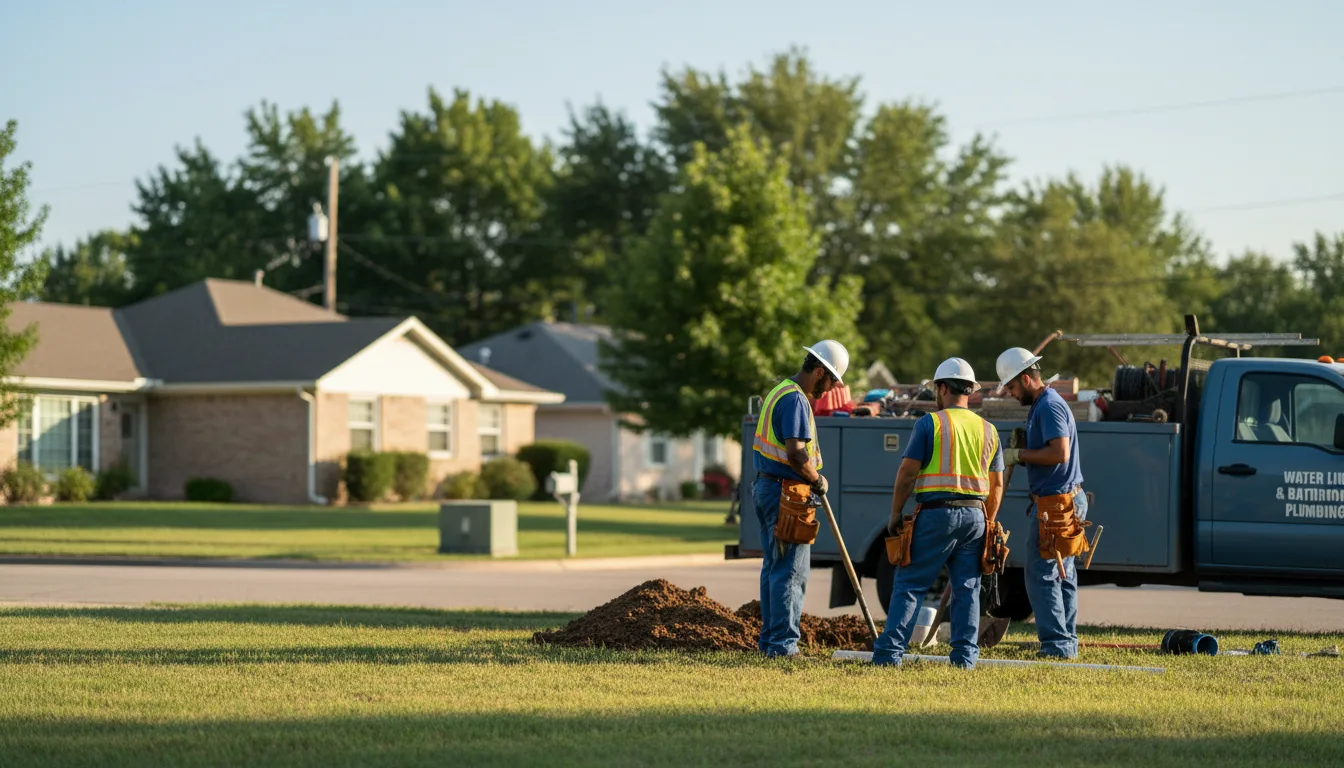 Residential water line and bathroom plumbing service in Saint Patrick, MO